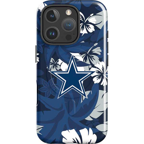 NFL Dallas Cowboys Tropical Print iPhone 16 Pro Magsafe Impact Case